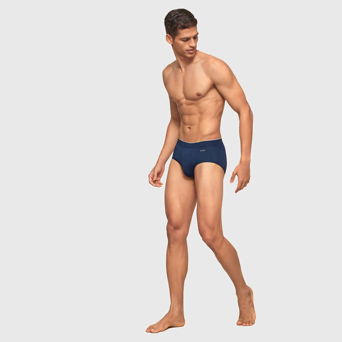 XYXX Men's Uno Modal Briefs pack of 2, Black & Dress Blue| S