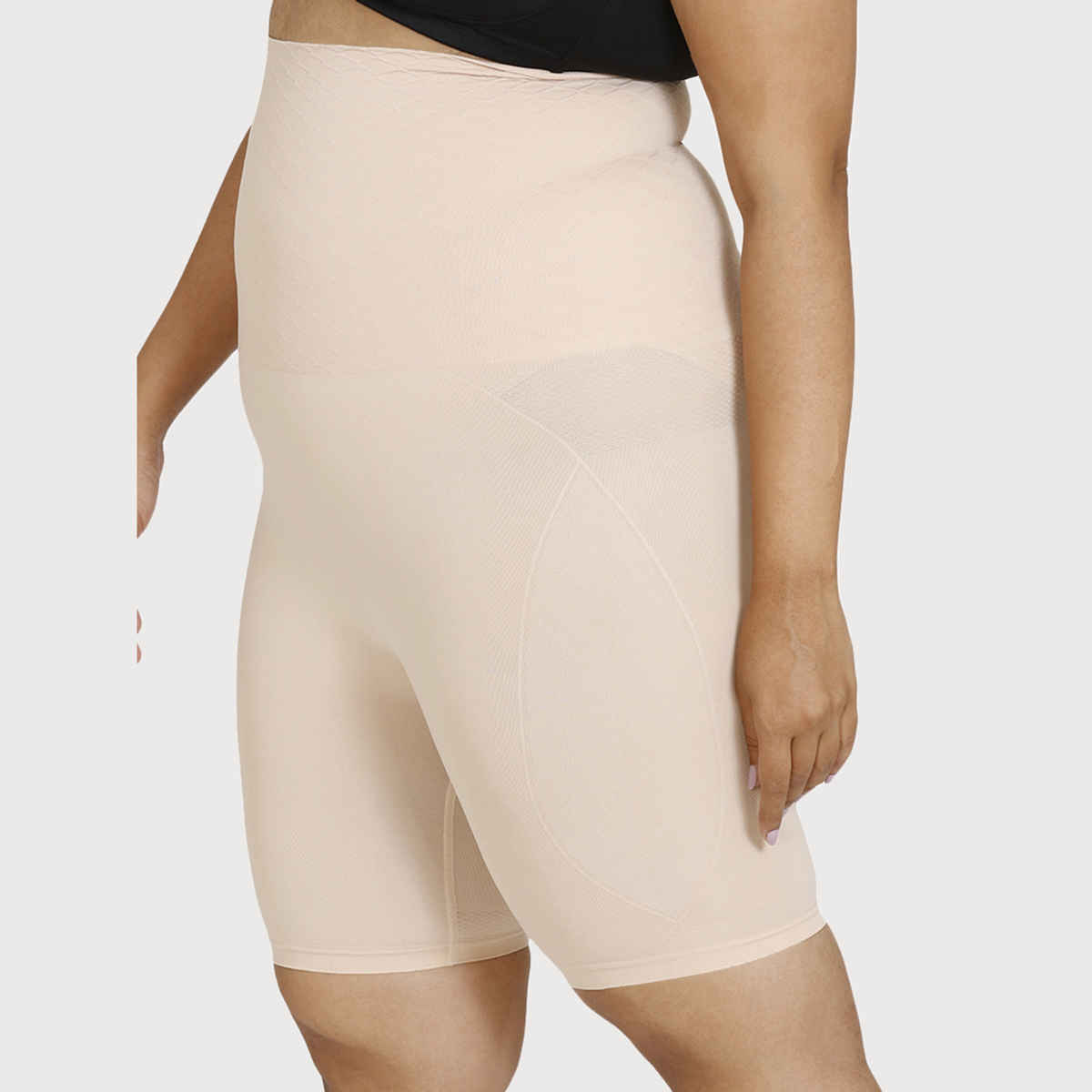 Zivame Women's All day Highwaist Thigh Shaper | Skin - XL