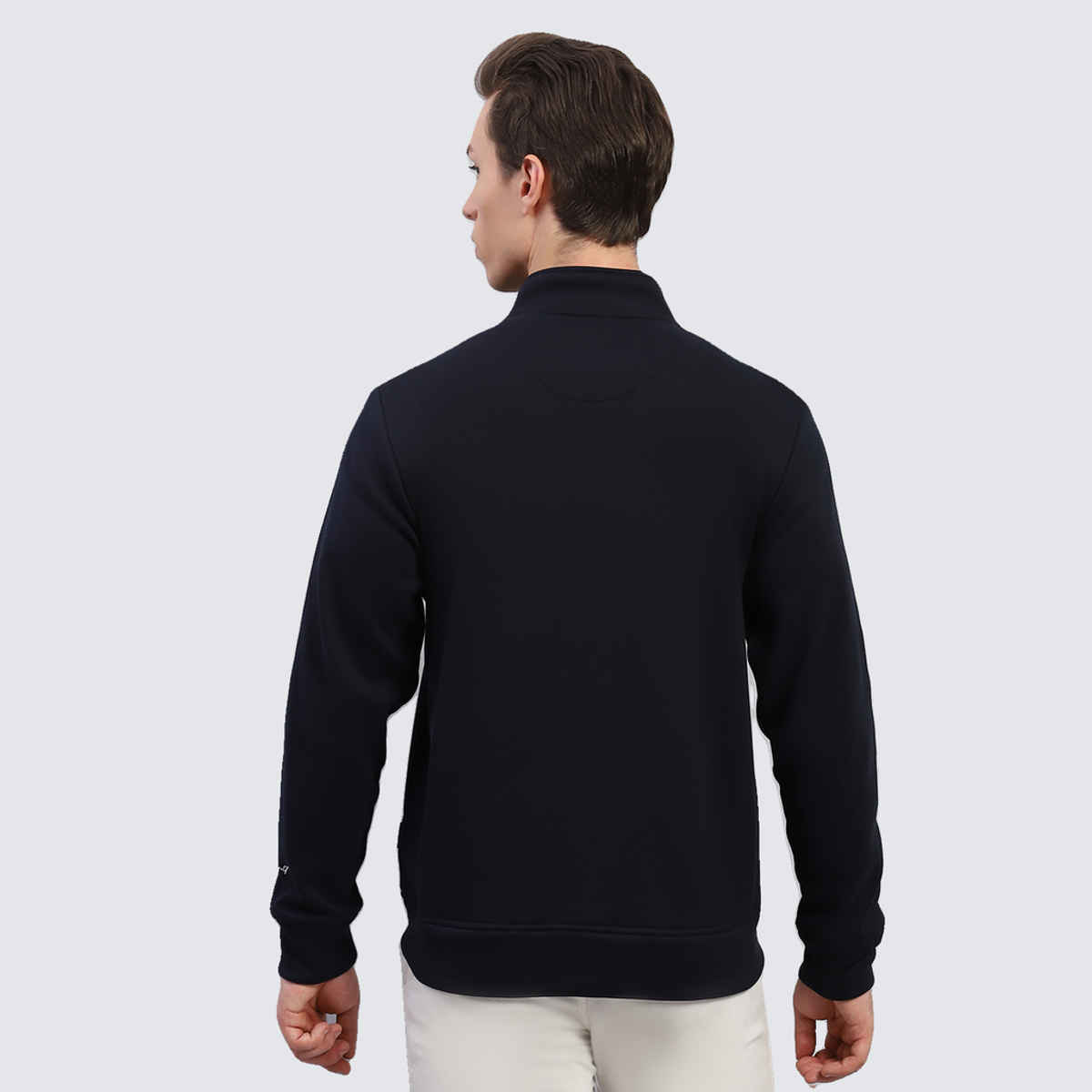 Rock.It By Monte Carlo Mens Solid Navy Blue Round Neck Full Sleeve Sweatshirt-2240102516-3-42 | XL
