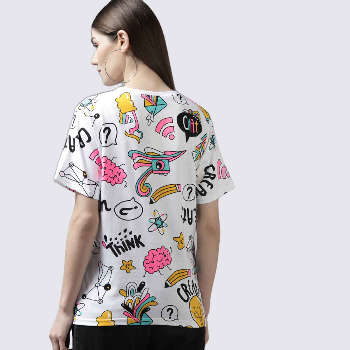 The Dry State Women's White T-shirts WTSH | 1112A | XL