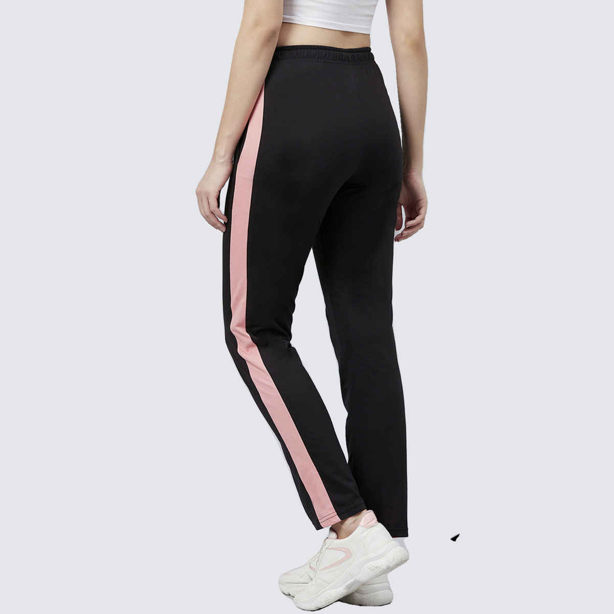Blinkin Women's Cotton Color Block Pyjamas & Track Pants with Side Pockets | Black - XL