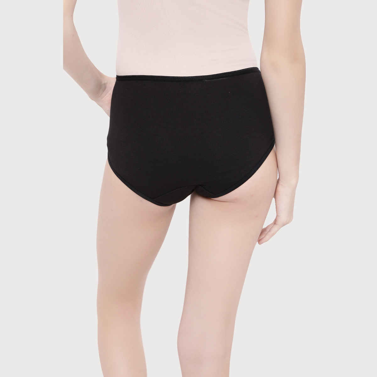 Clovia Cotton Maternity High Waist Hipster - Black(Black - M) Panty