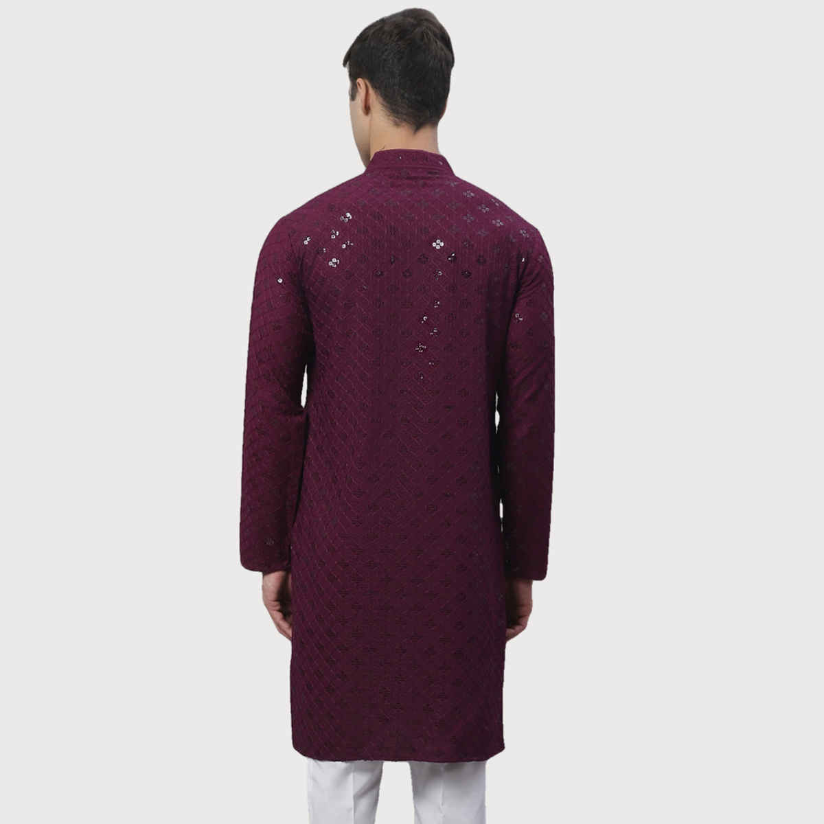 Jompers Men's Kurta | Ko 695 | Purple - S