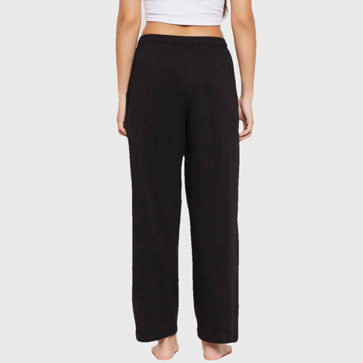 Clovia Women's Cotton Rich Pyjama | Black - M