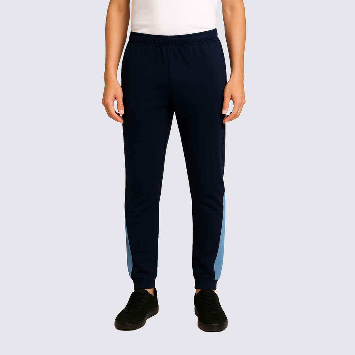 GCYX Men's Track Pant | 90% Poly 10% Cotton Comfortable Wear | Pop Cut N Sew | Navy Blue - XL