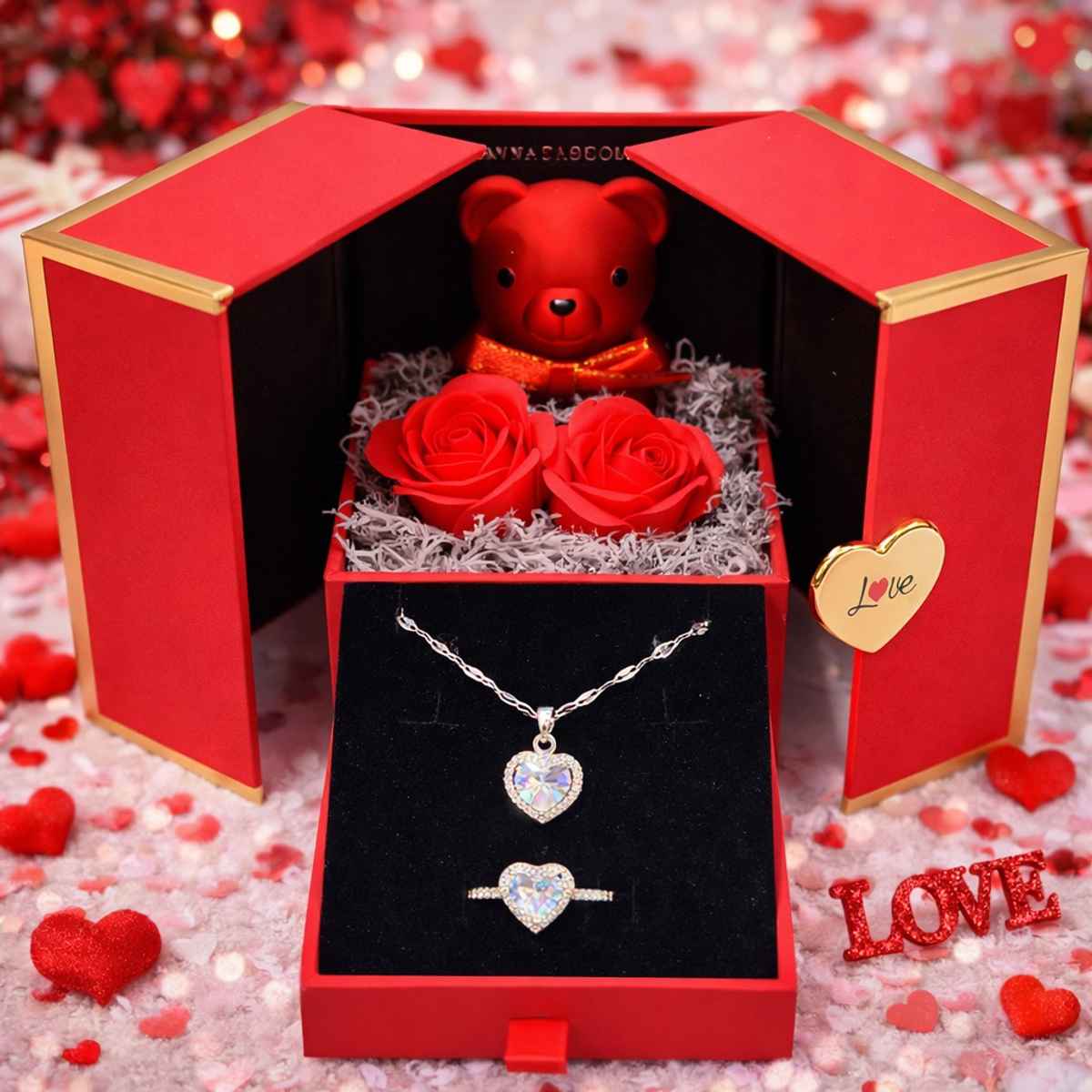 Legal Bribe Women'S D Style Sling Bag (1pc) & Beautynx Cute Teddy Love Jewellery Box (1pc) Combo