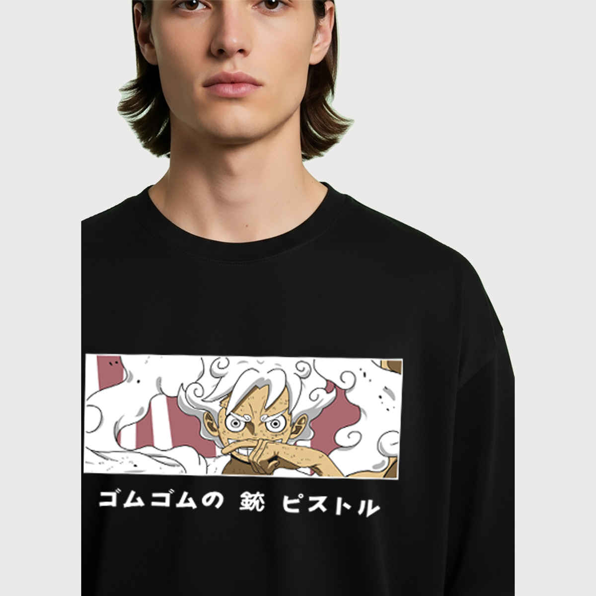 BENNY BROOKS Men's Round Neck half sleeve Oversized T-shirt |AA(ARN)BLACK133 | Black - XL