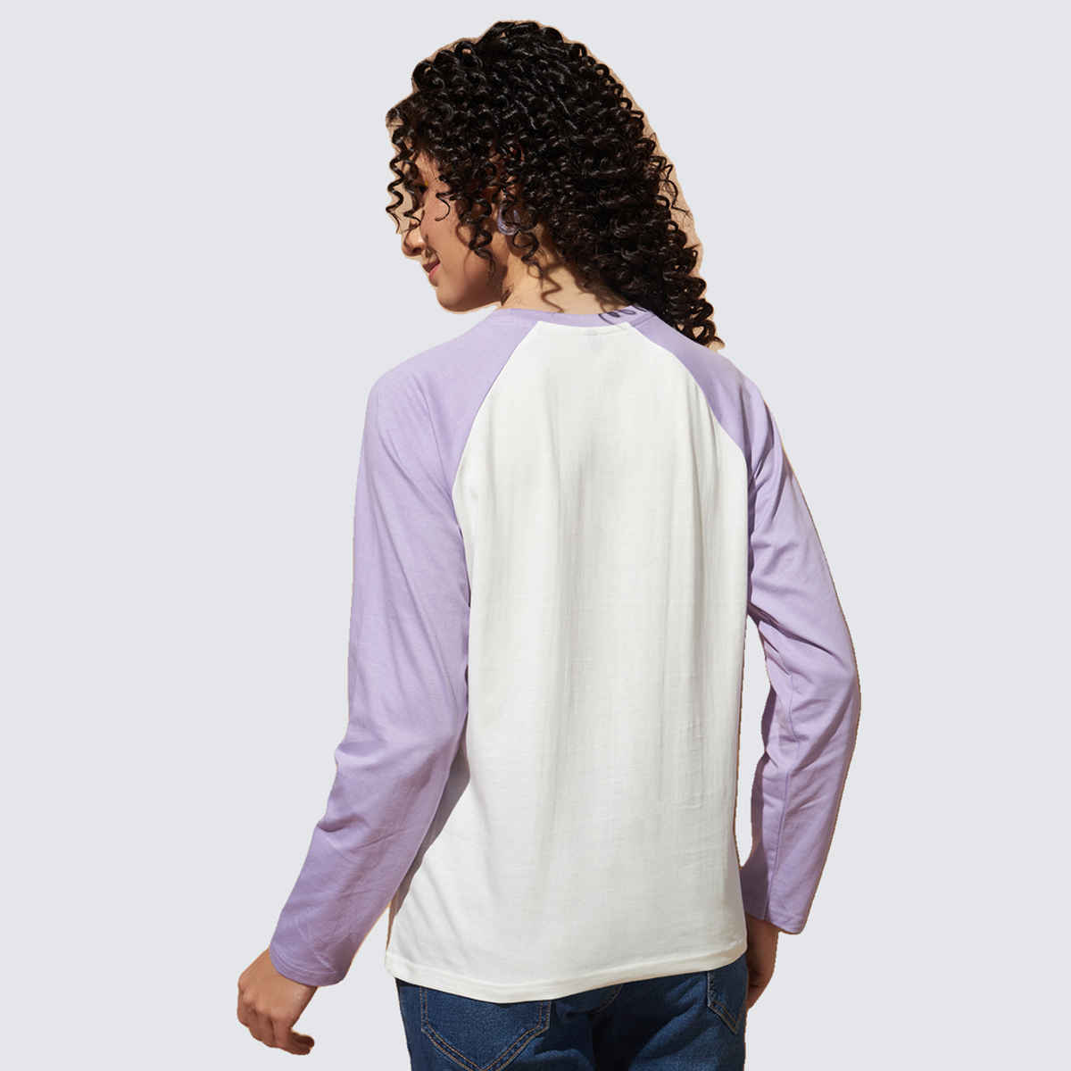 The Dry State Women's T-Shirt | WTSH 1730A 1699 | Off-White & Lavender - L