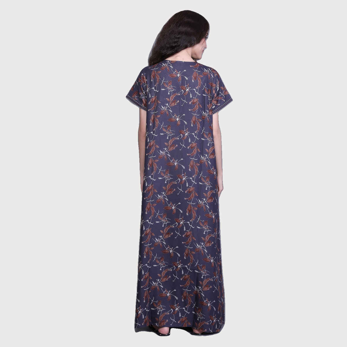 Evolove Women's Nighty Navy LNGAP3291NY-2XL