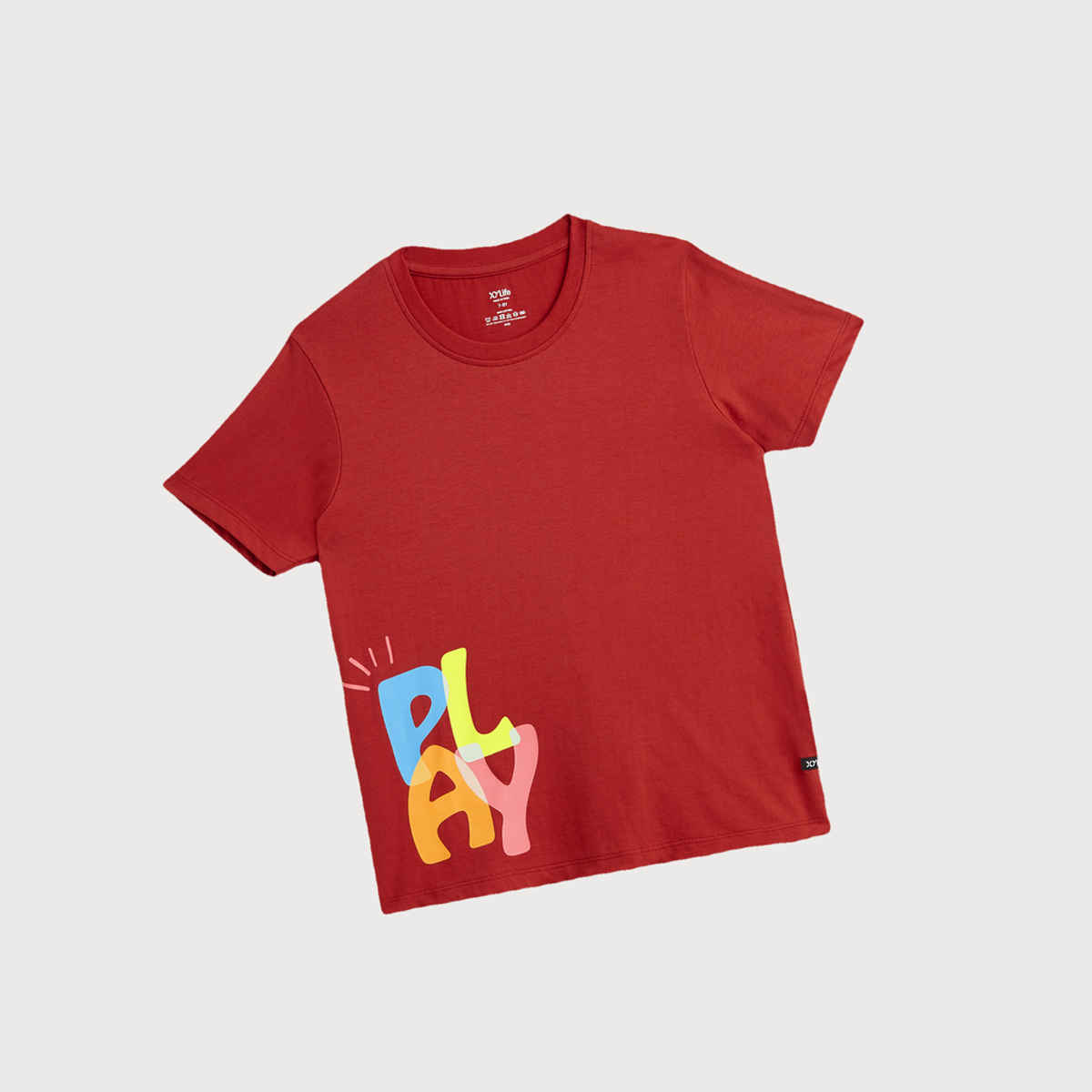 XY Life Kids T-shirts for Boys | 100% Combed Cotton | Antimicrobial Finish | 7-8Y | Dark Red