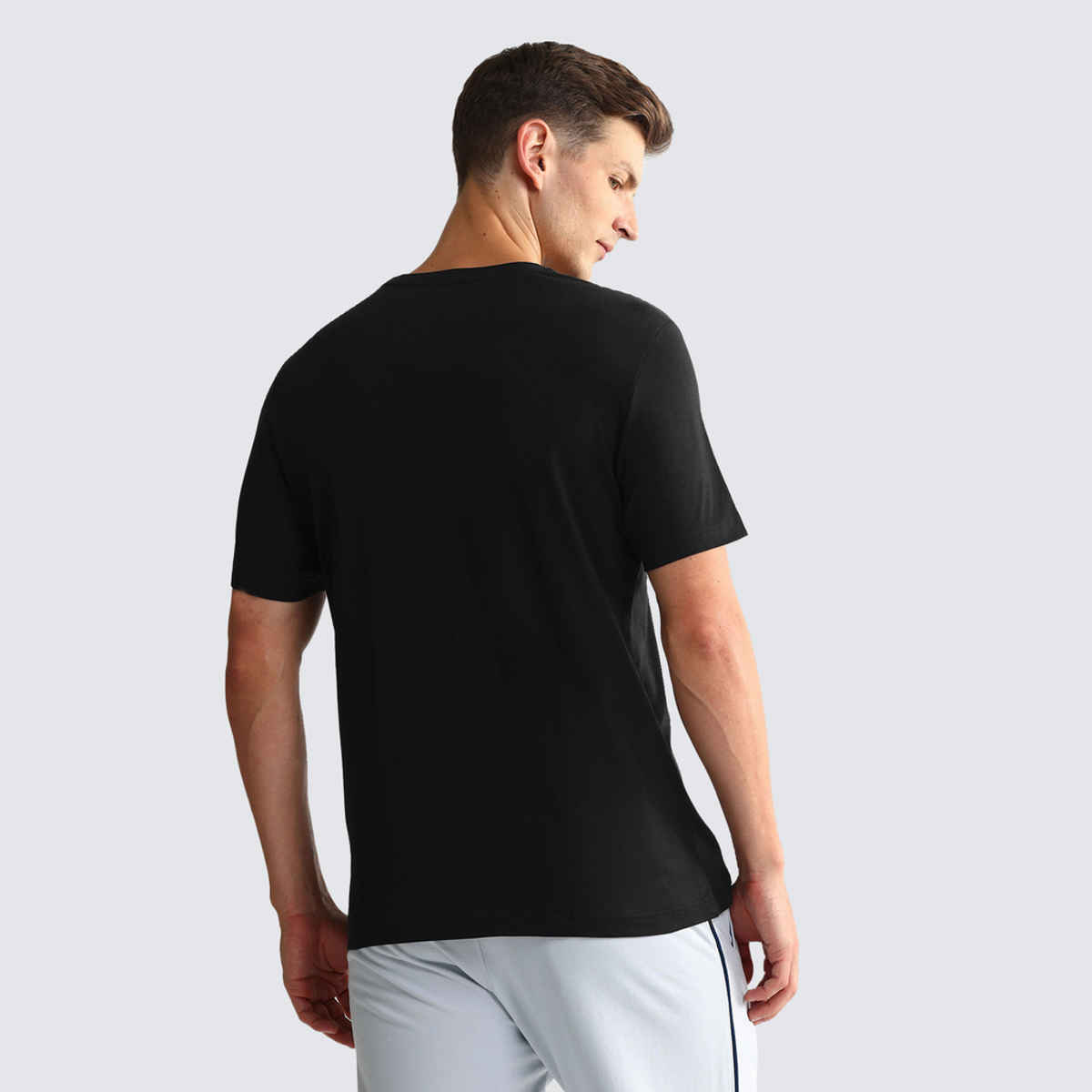 U.S. Polo Assn. Men's Crew Neck Embroidered Logo Lounge T-Shirt | Black - S