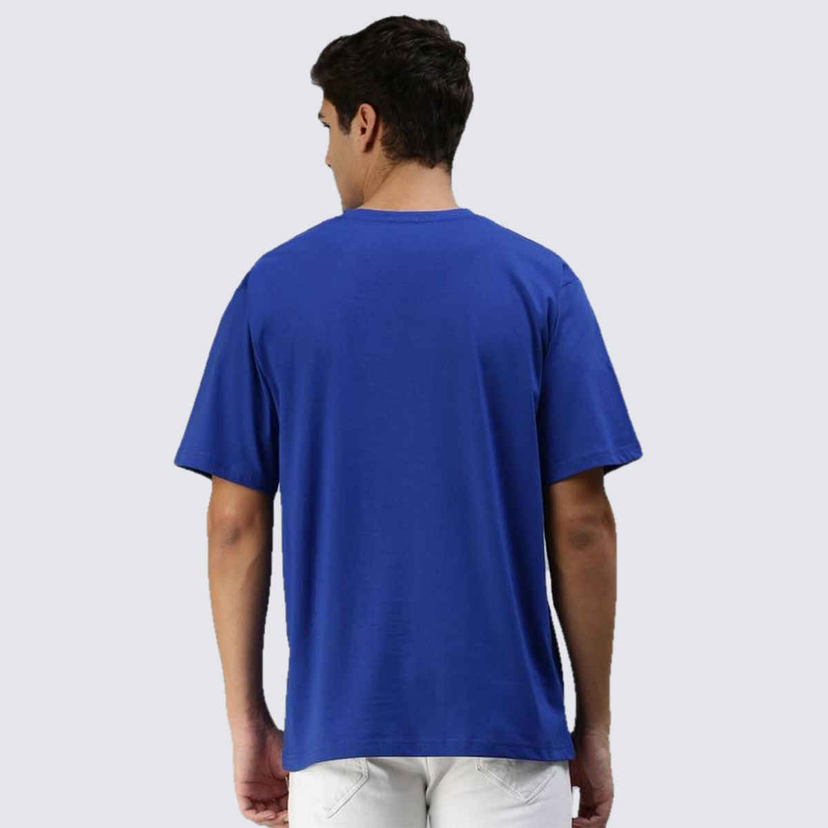 VEIRDO Men's Printed Oversized T-shirt | OS 100 CHLOUT RB | Royal Blue - XL