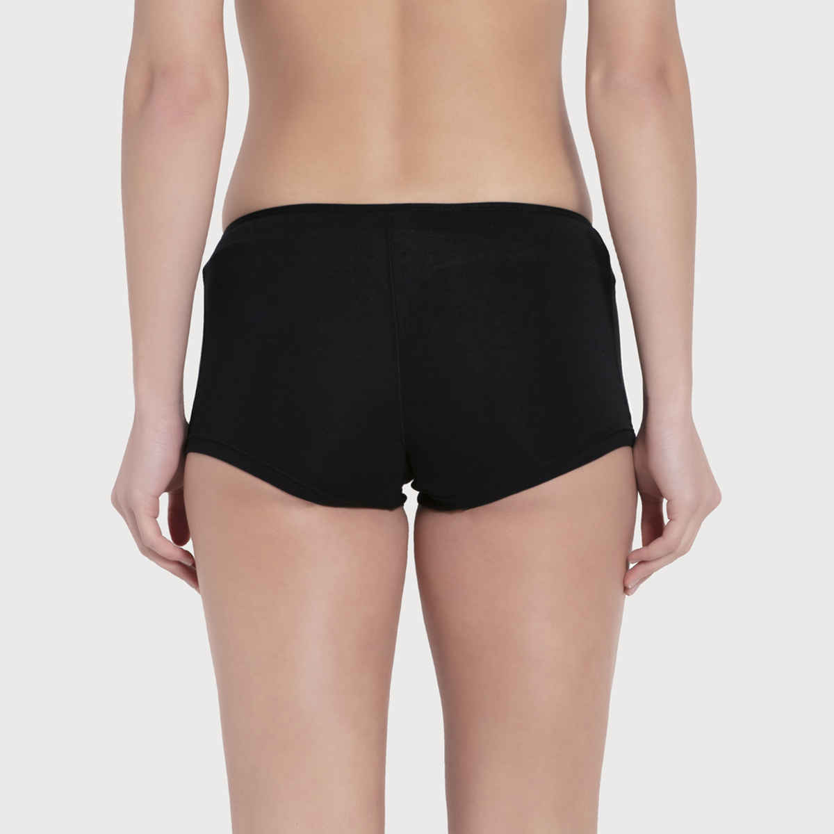 Jockey SS04 Women's Super Combed Cotton Elastane Stretch Underwear BoyShorts|Concealed Waistband | Black-S