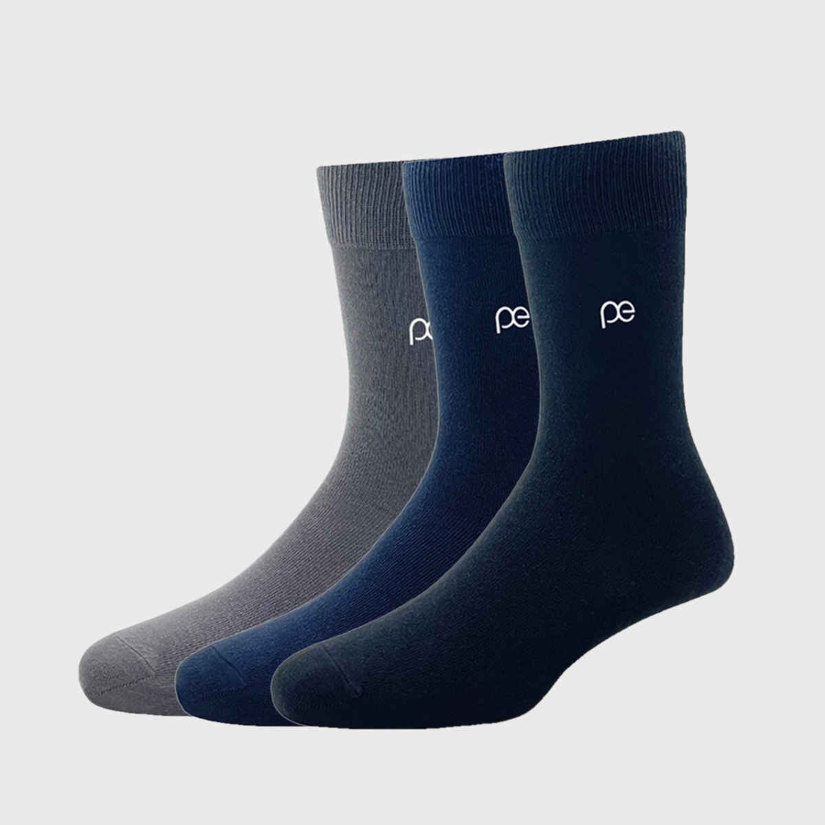 Peter England Men's Solid Cotton Socks | Assorted - Free Size