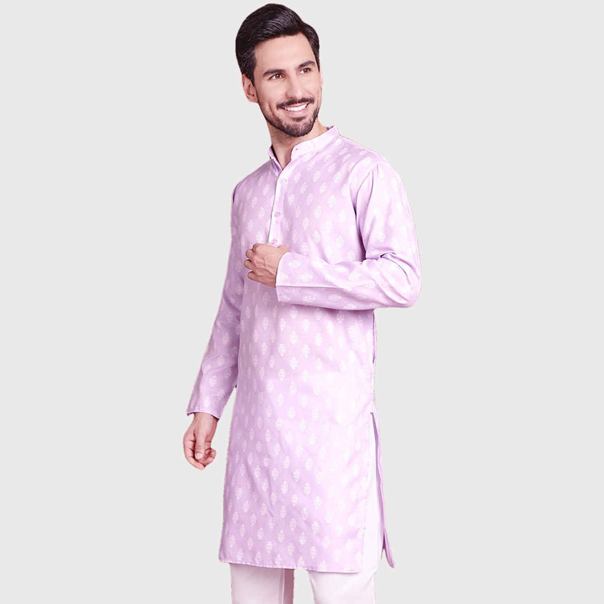 Jompers Men's Kurta | Ko 650 | Purple - S