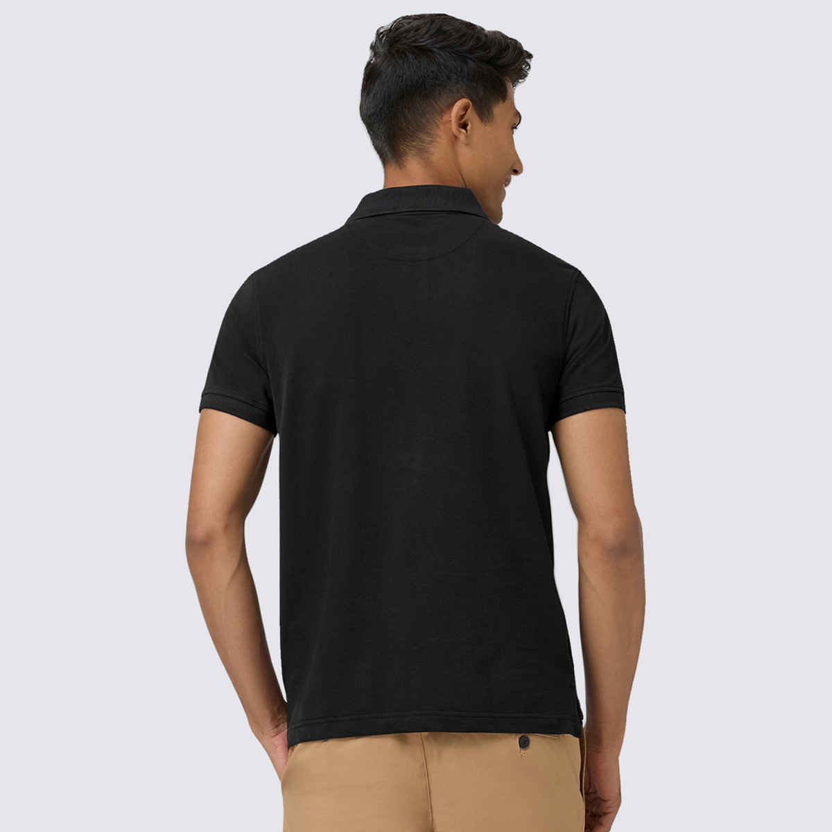 XYXX Nova Polo T-shirt - Pitch Black | Super Combed Cotton | M