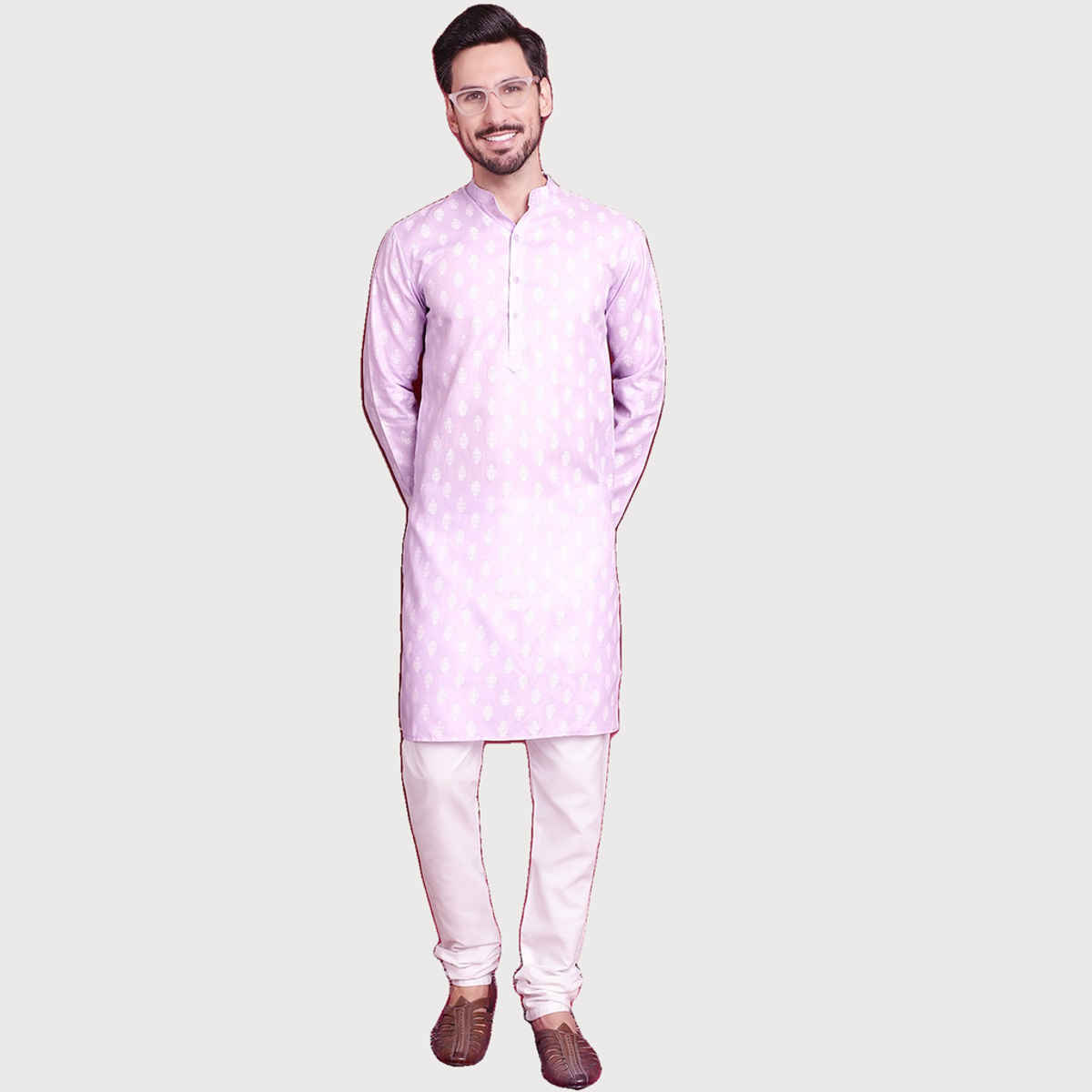 Jompers Men's Kurta | Ko 650 | Purple - S