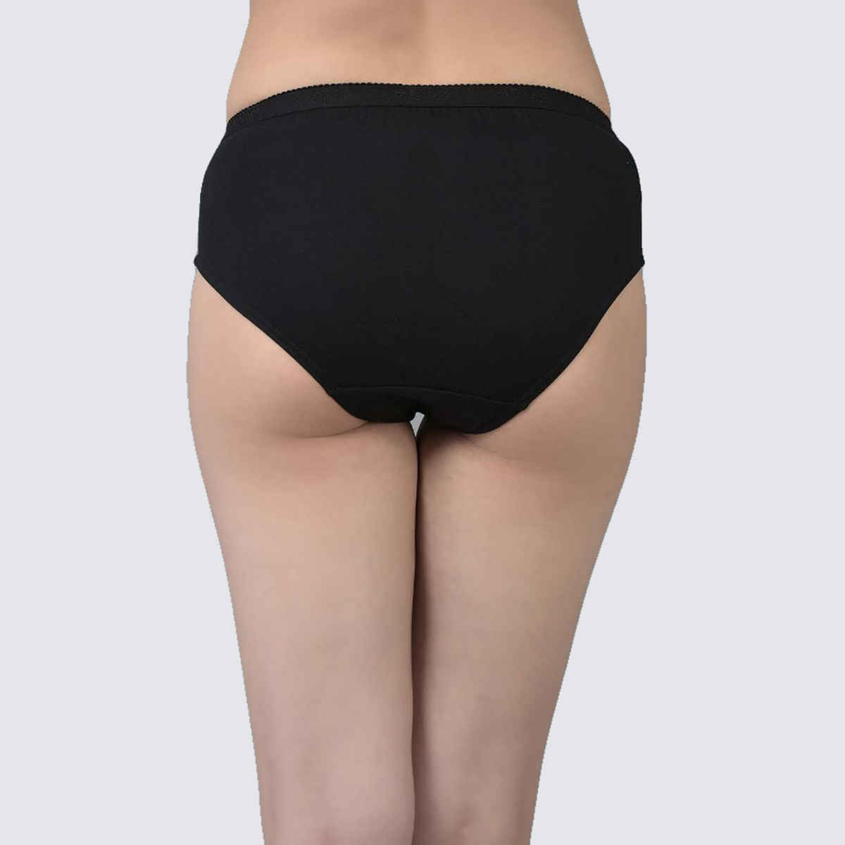 Dollar Missy Women's Combed Cotton Solid Outer Elasticated Hipster Panty | Pack Of 2 Assorted - XXL