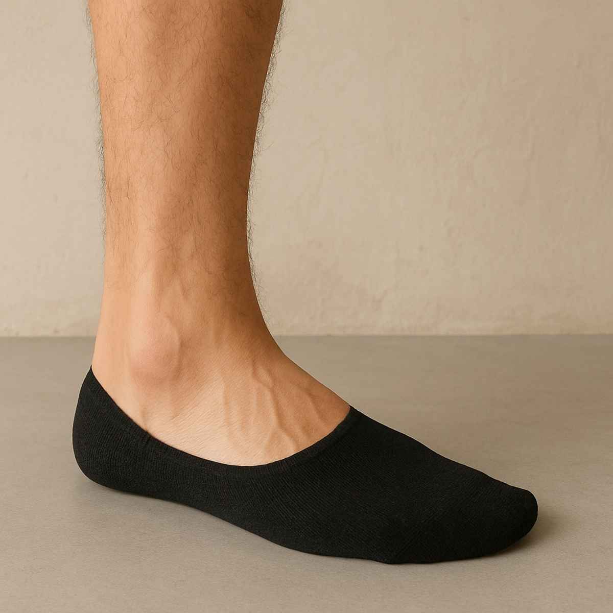 Royal Mart Unisex Cotton Blend No Show Socks | Black - Free Size