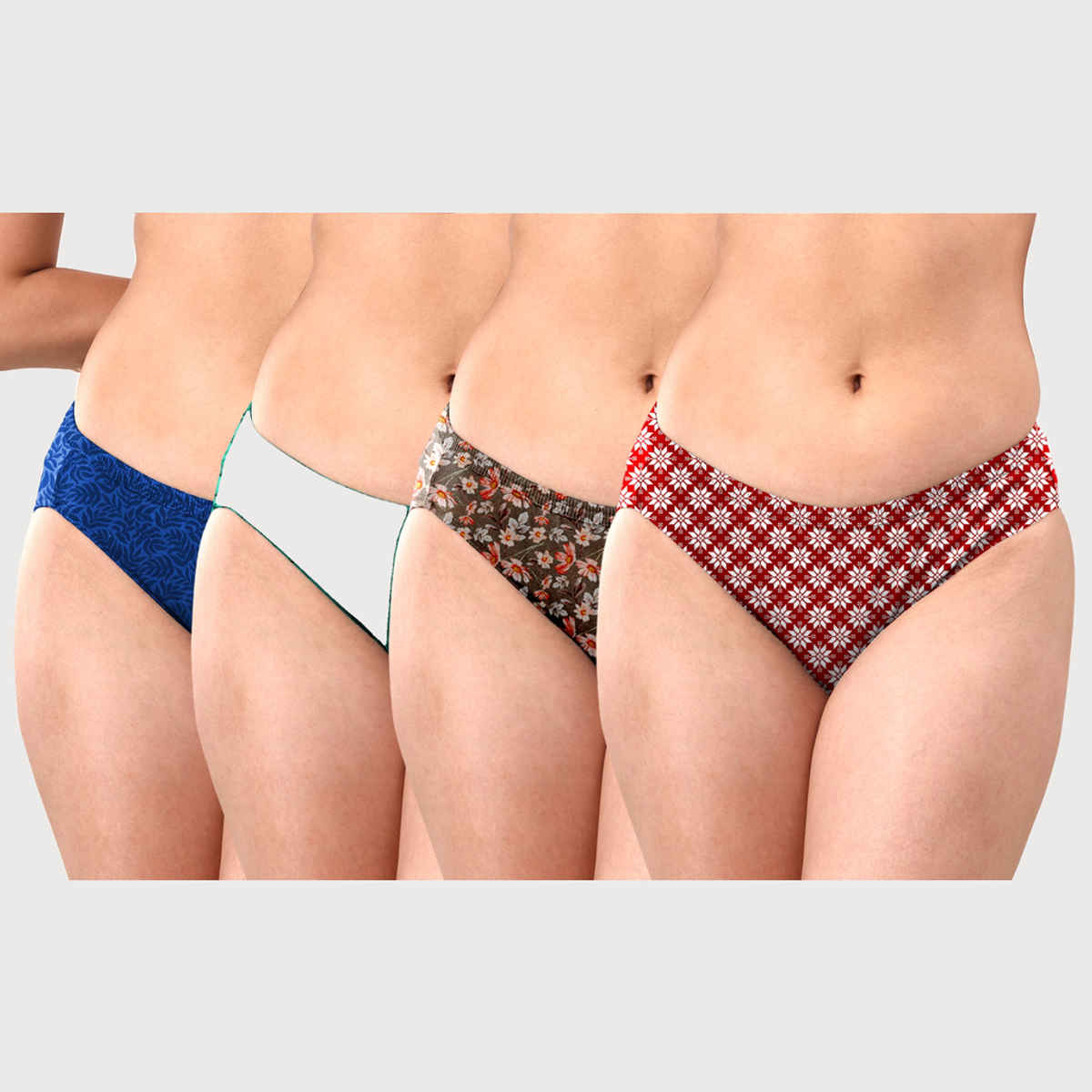 Lyra Women's Bikini Panty Printed | L (Colour May Vary)