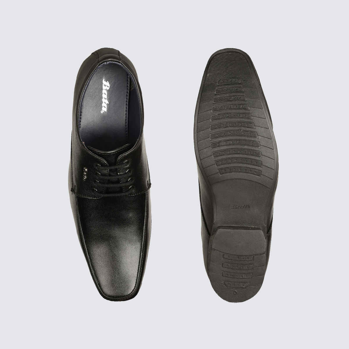 Bata Black Shiny Formal Shoes For Men - 7
