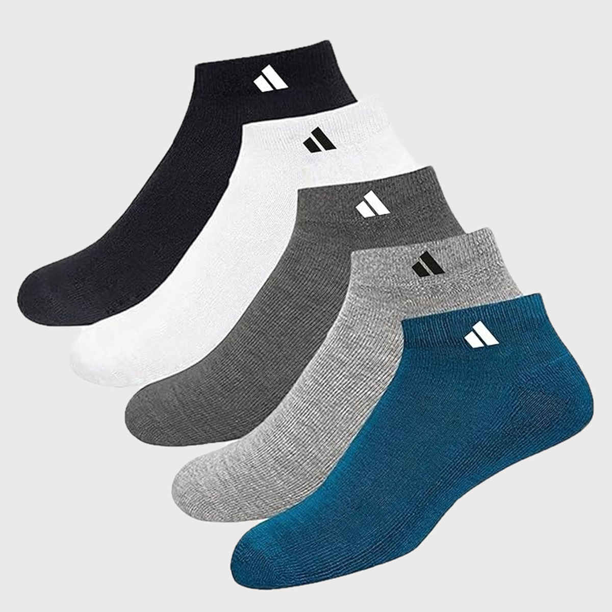 Sjeware Unisex Solid 80% Cotton, 19% Polyester, and 1% Elastane Ankle Socks | Assorted - One Size