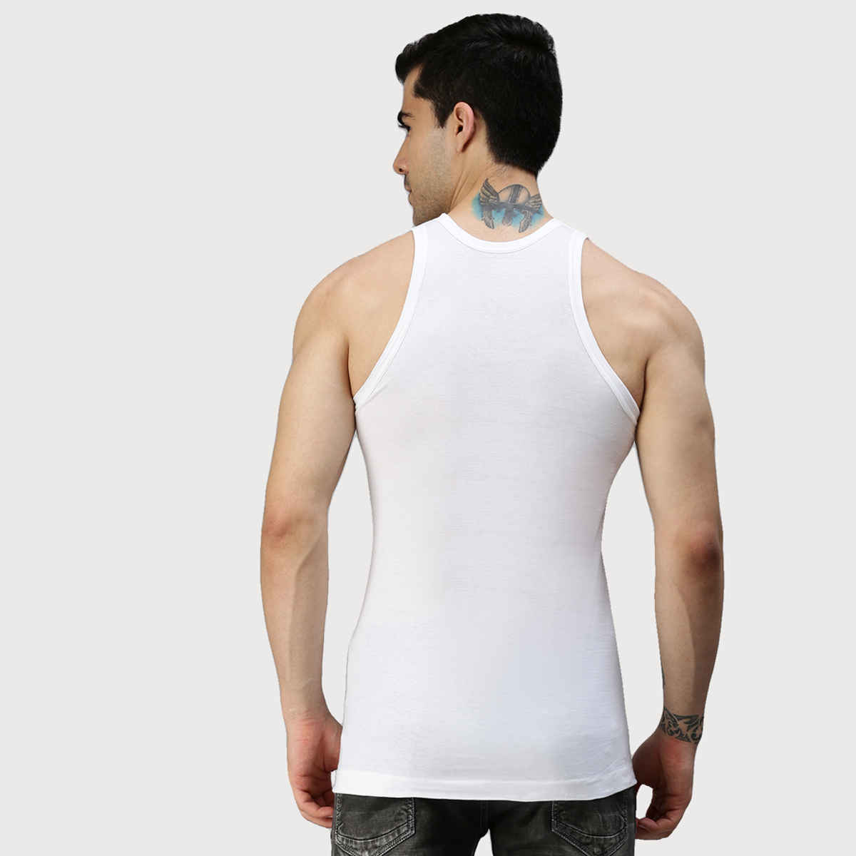 Lux Cozi Men's White Cotton Vest | White | 80 - Pack of 3