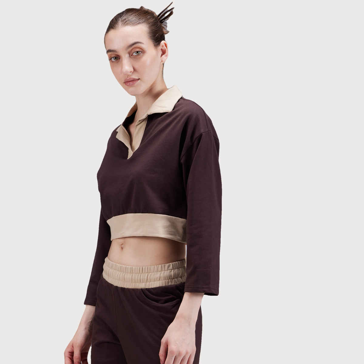 Cava Women's Polo Sweatshirt Boxy | Brown - L