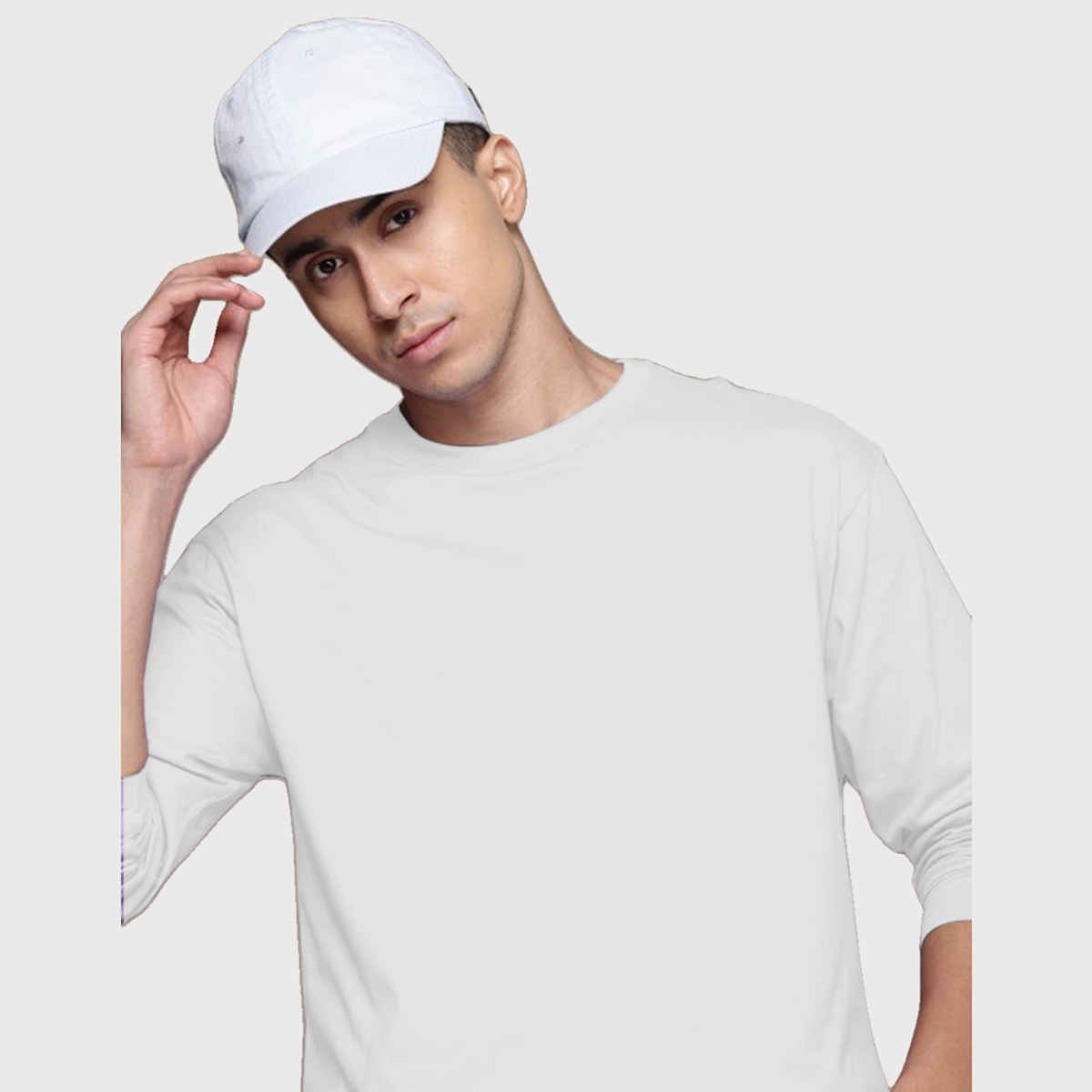 VEIRDO Men's Solid Full Sleeve T-Shirt | V FS REG WHT | White - XL