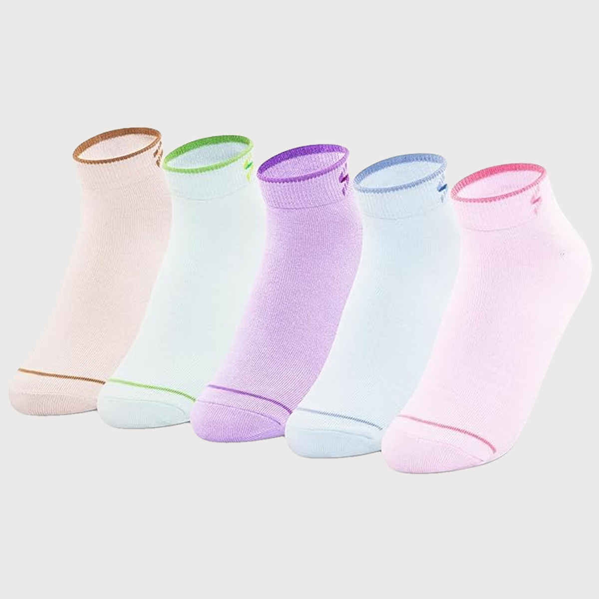 Supersox Women's Solid Combed Cotton Ankle Socks | Pastel - Free Size