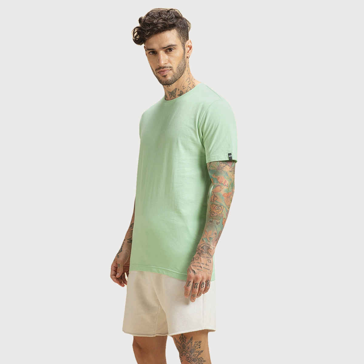 Bewakoof Round Neck Men's T-shirt | Green - 3XL