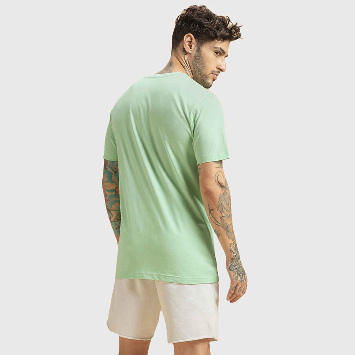 Bewakoof Round Neck Men's T-shirt | Green - 3XL