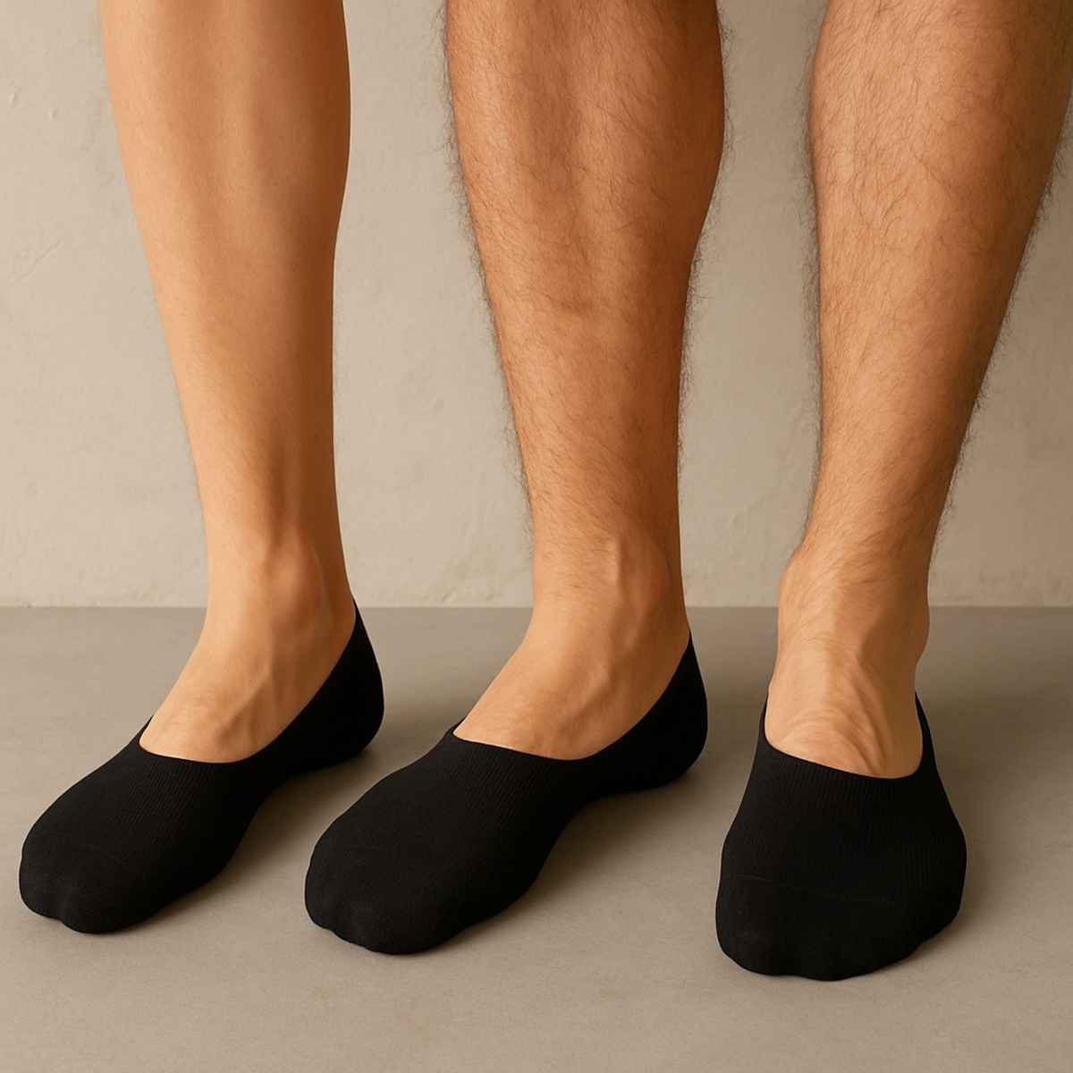 Royal Mart Unisex Cotton Blend No-Show Ankle Socks | Black - Free Size