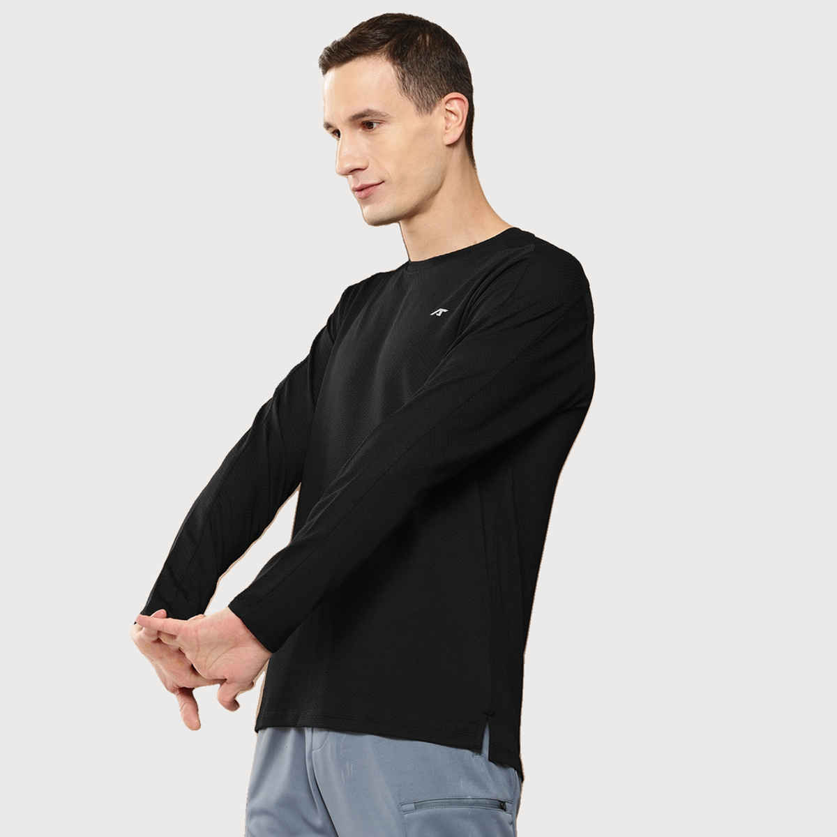 Alcis Men's Round Neck Tee | Black - XL