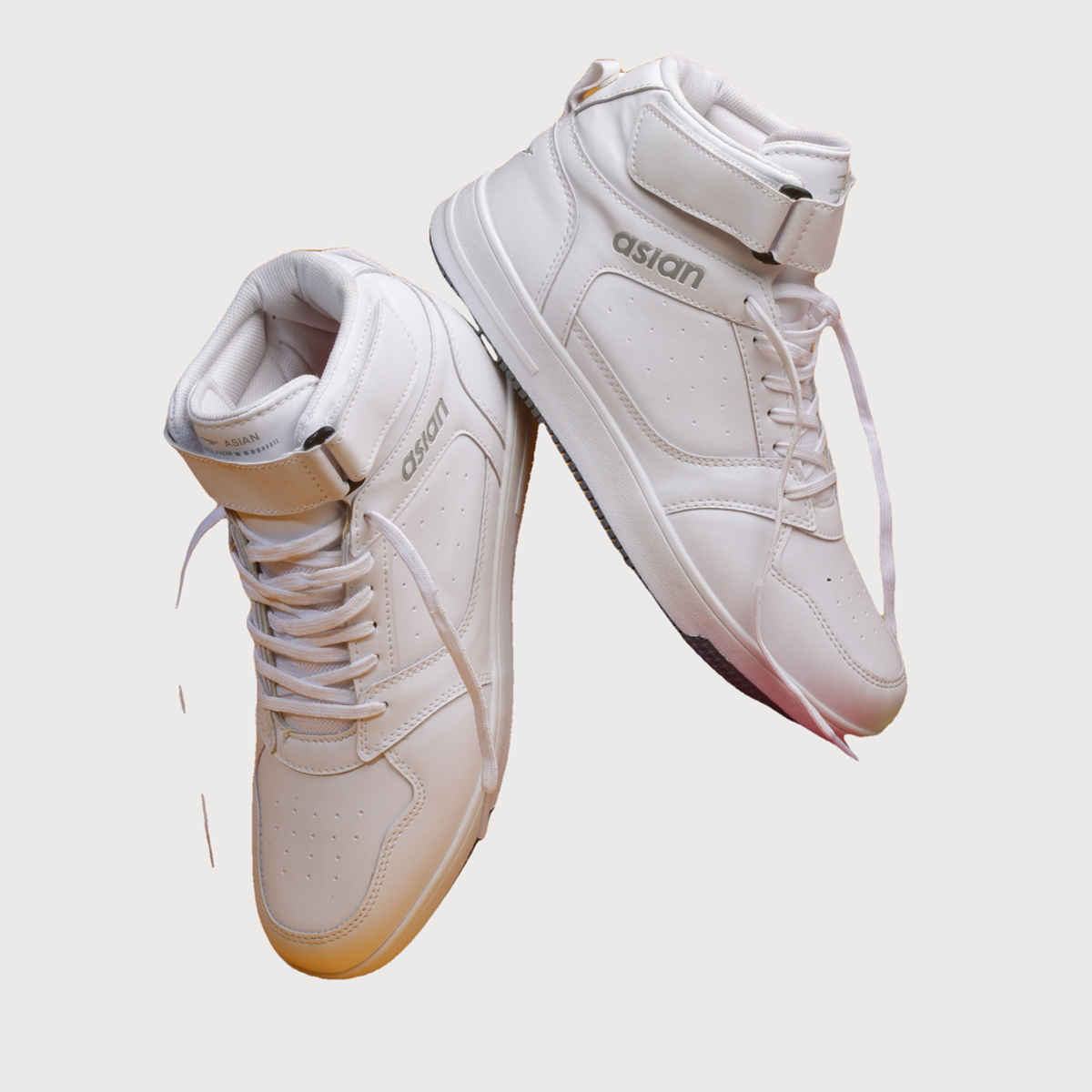 Asian Carnival-01 Hightop Sneakers For Men Full White | UK-8