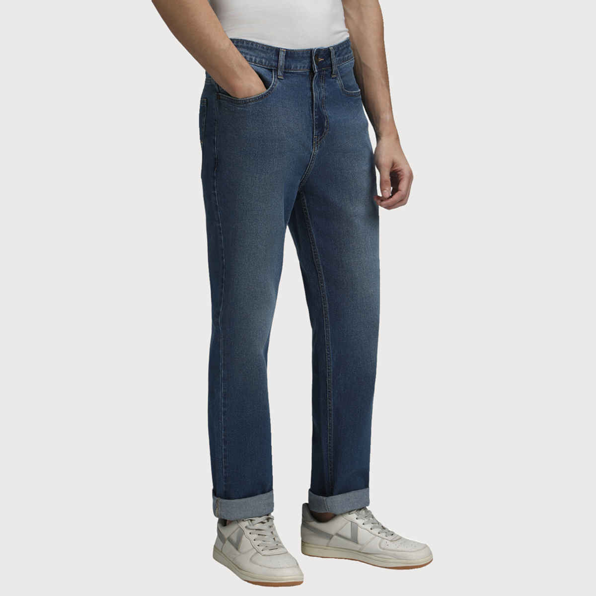 Dennis Lingo Men'straight Fit Washed Stretchable Jeans | Indigo | 30