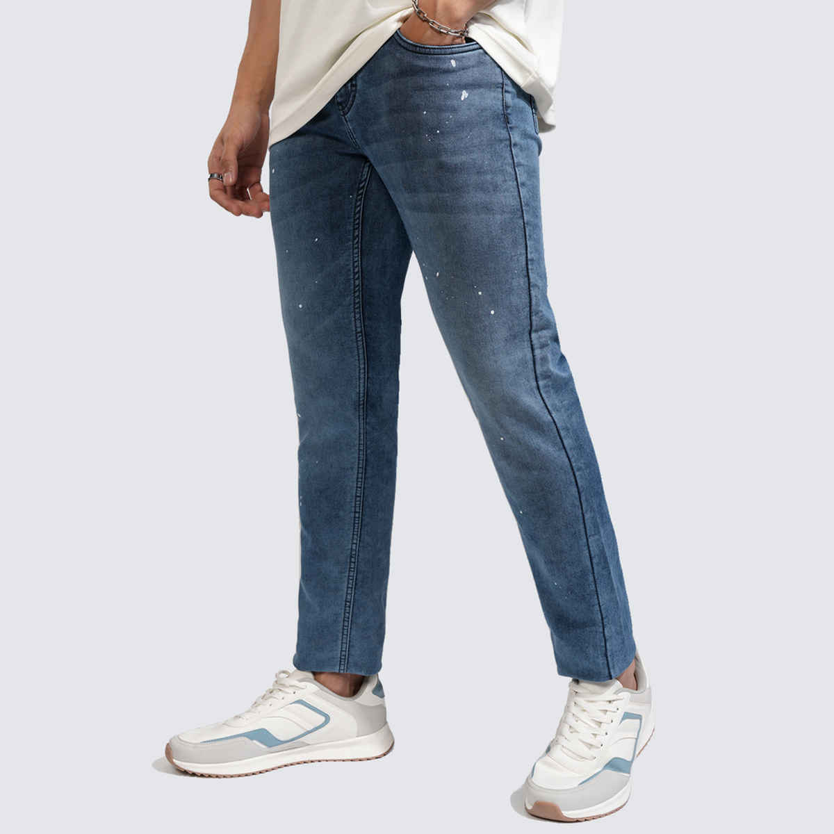 Highlander Men's Tapered Fit Jeans | Grey - 30