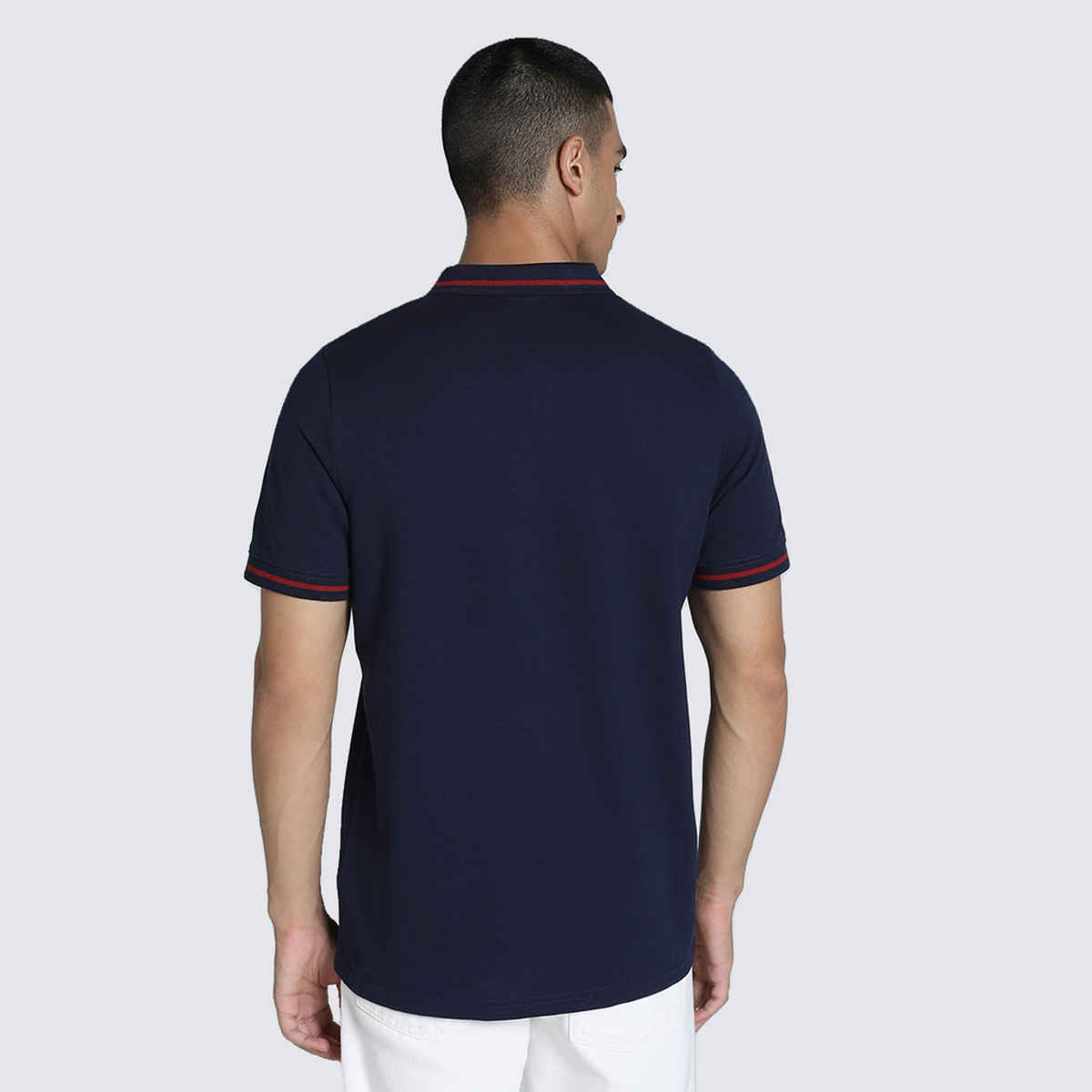 Puma Men's Polo T-Shirt Collar Tipping - Blue | L