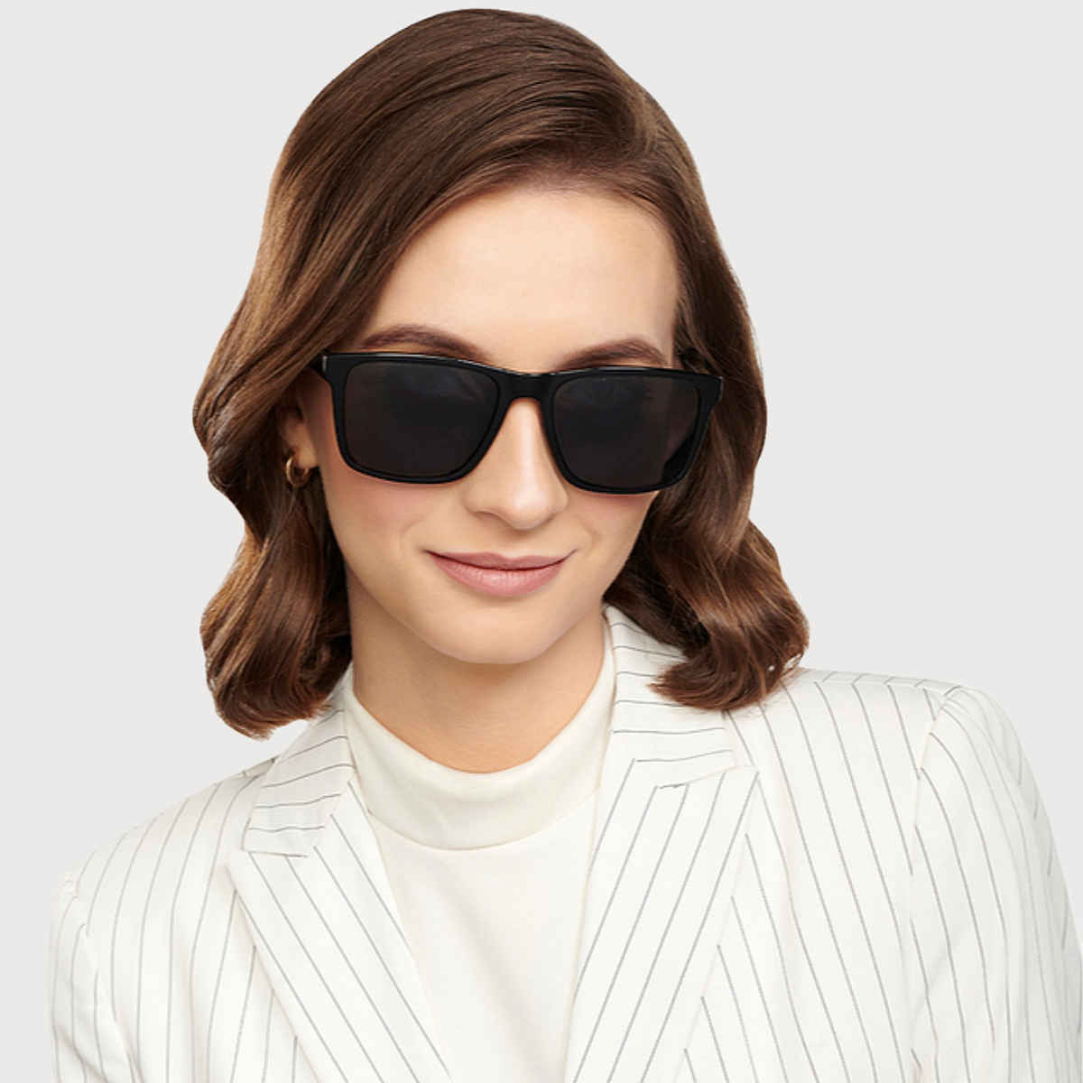 Vincent Chase By Lenskart |Polarized Sunglasses Full Rim |Unisex |Wayfarer |Large-145mm |Black-Grey