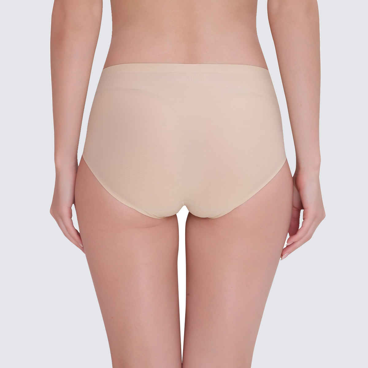 Plumbury Women s Seamless Hipster Panty | Pack Of 2 | Black-Beige - M