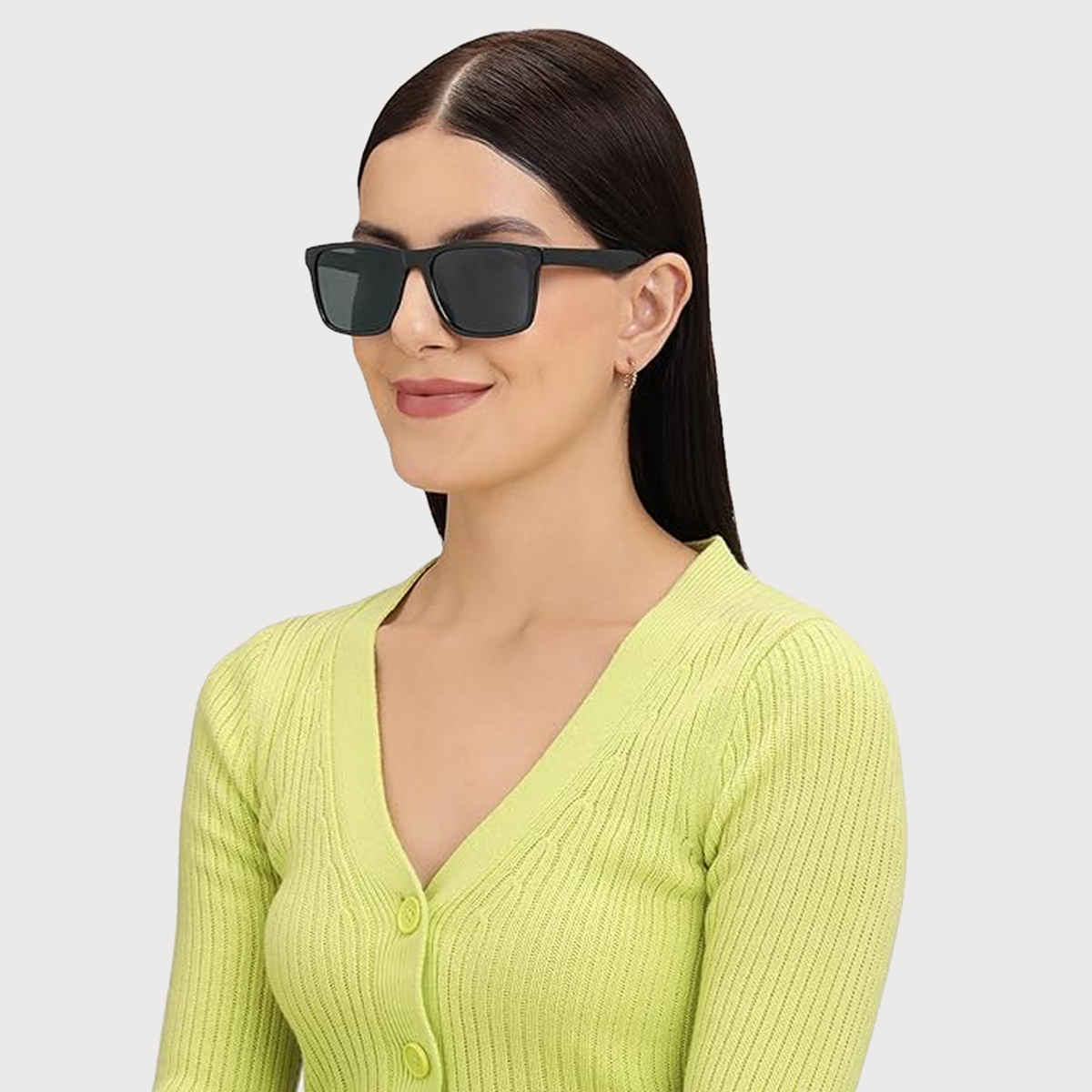 Vincent Chase By Lenskart Unisex Polycarbonate Wayfarer Sunglasses | Black - L