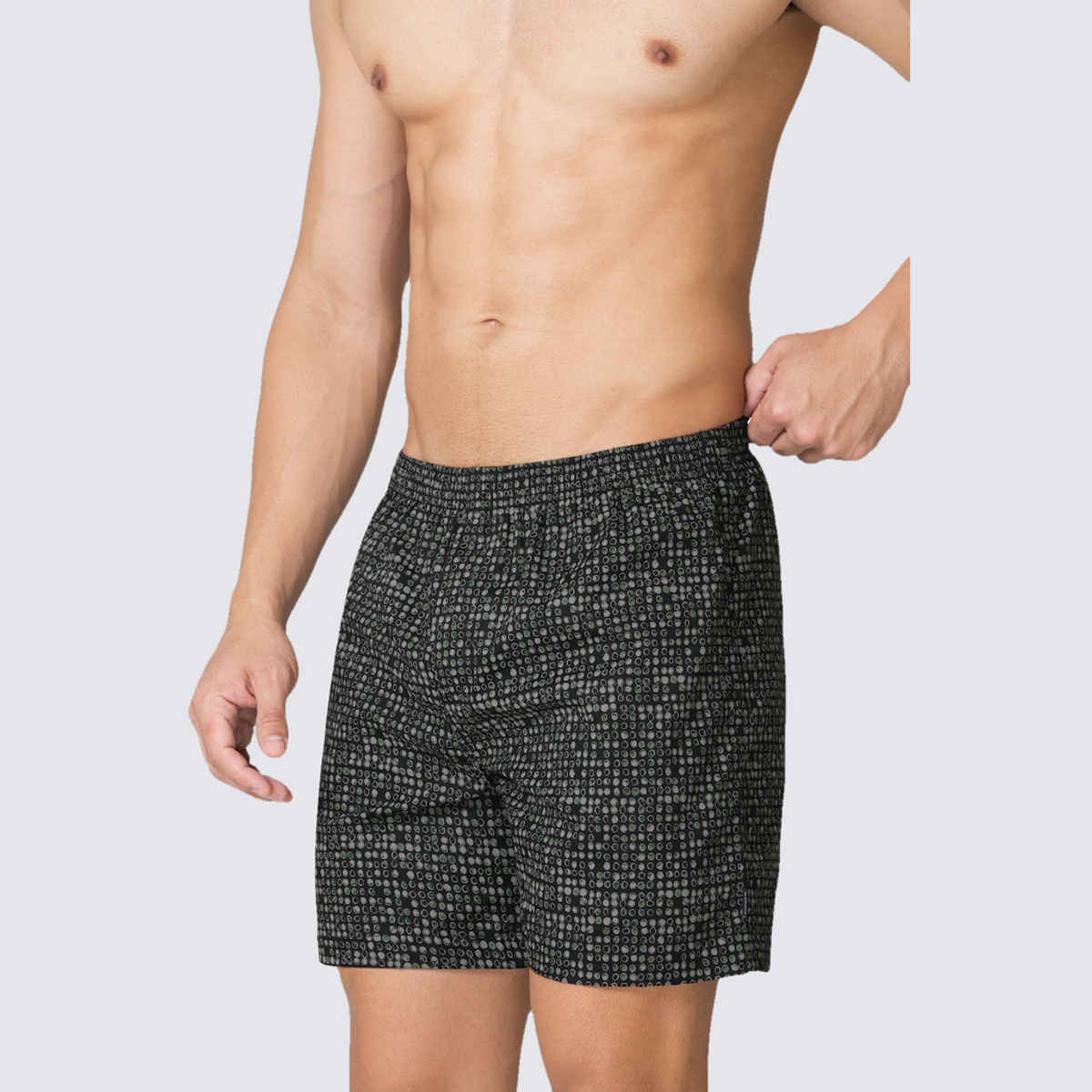 Van Heusen Apparel Men's Printed Functional Pockets Ultra Soft Boxer Shorts - L