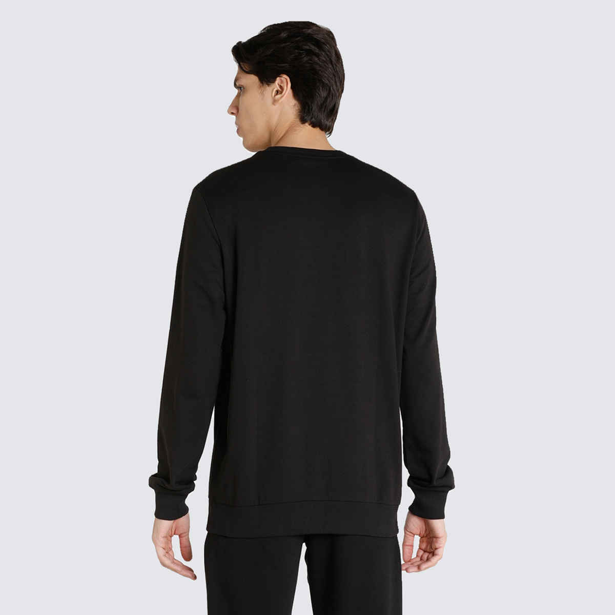 Puma Men's Sweatshirt Crew-Neck Regular Fit - Black | L