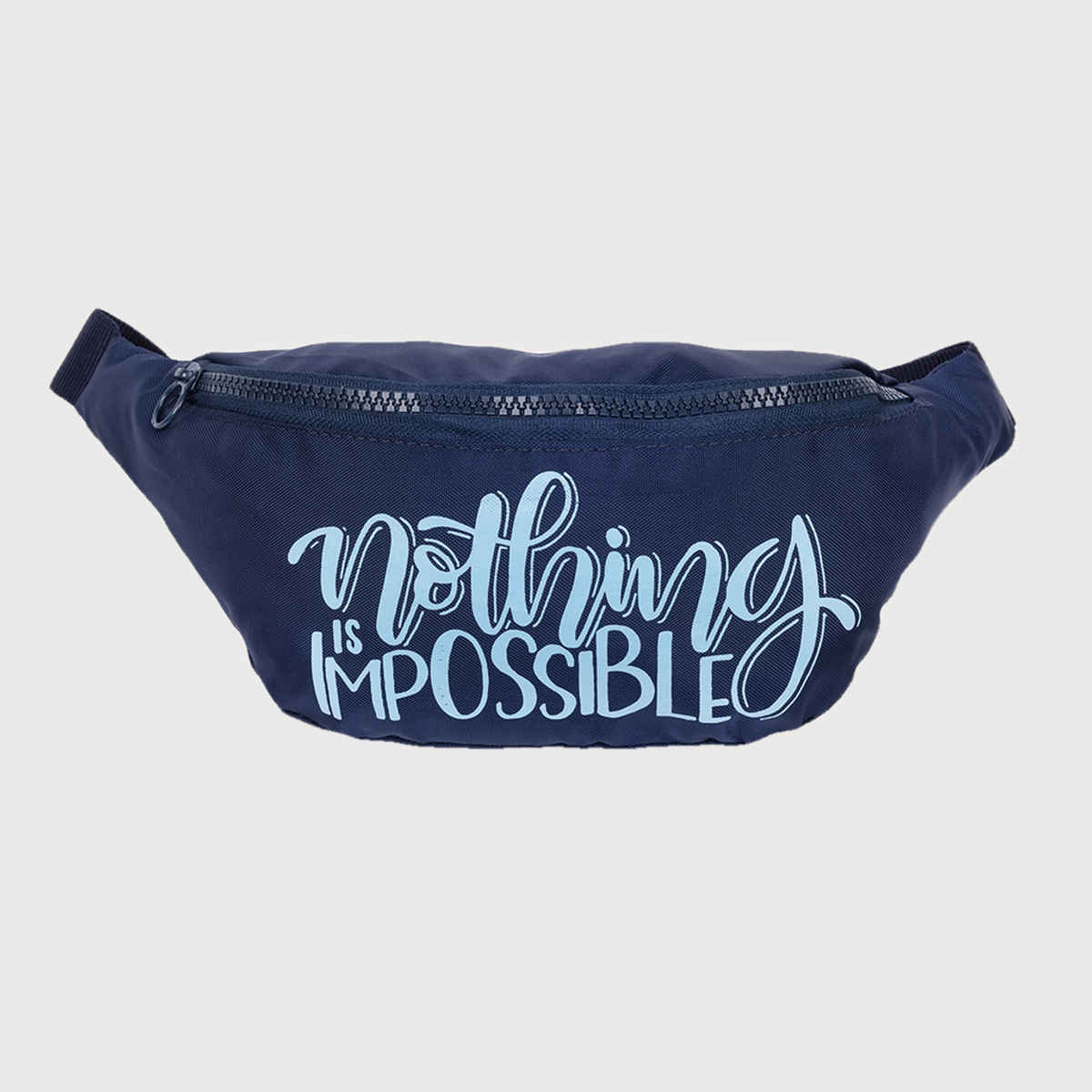QIPS Unisex Polyester 1 L Waist Bag | Navy Blue