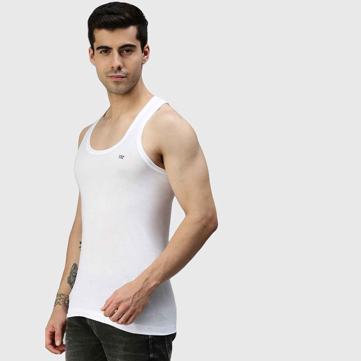 Lux Cozi Men's White Cotton Vest | White | 80 - Pack of 3