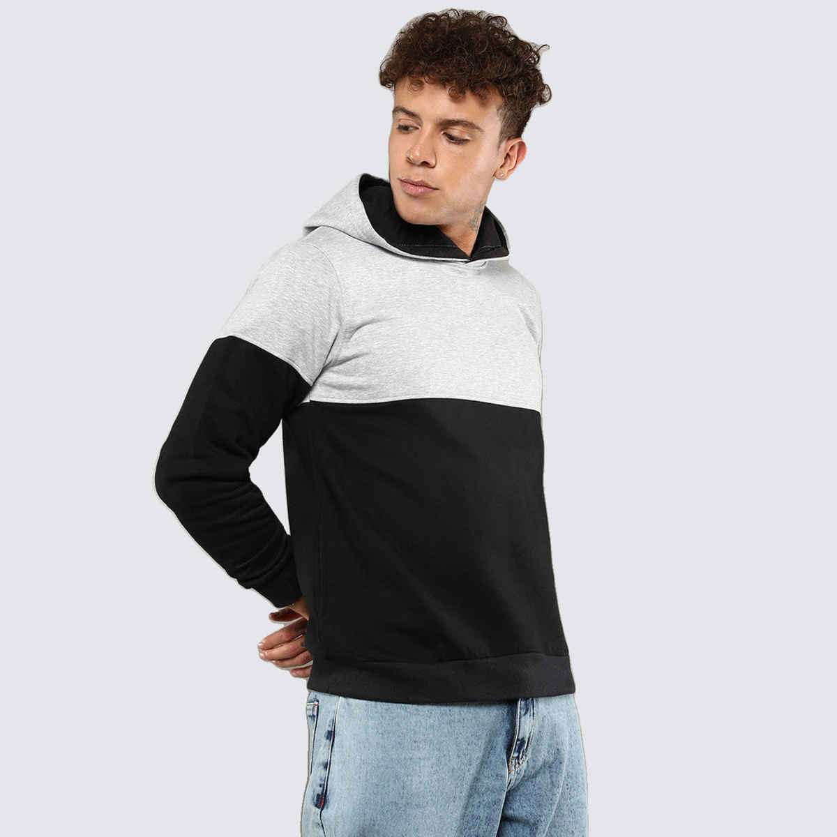 Campus Sutra Men's Stylish Hoodie | Black - M