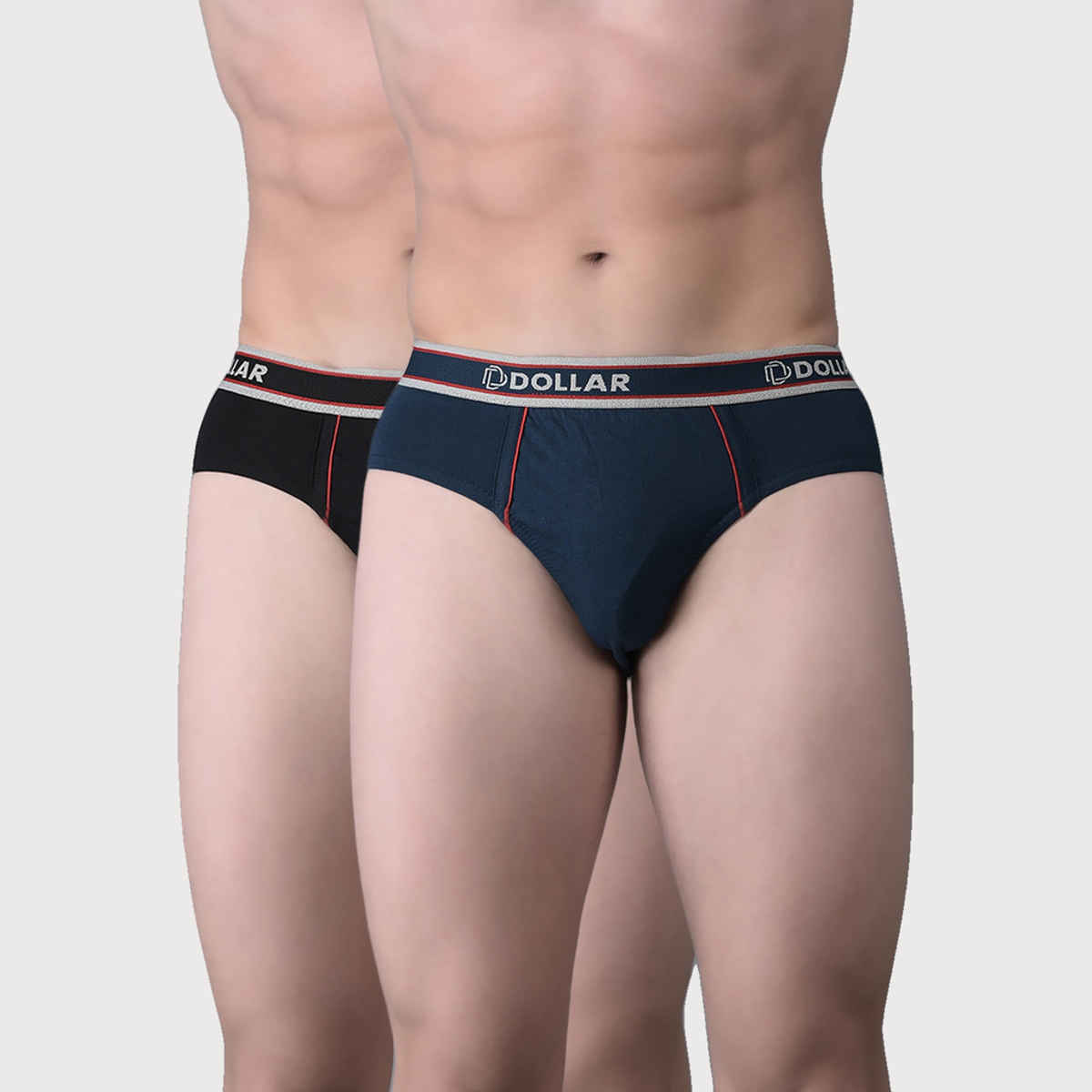 Dollar Bigboss Men's Solid Brief With Anti-Microbial Odour Control | Pack Of 2 - Assorted - XL