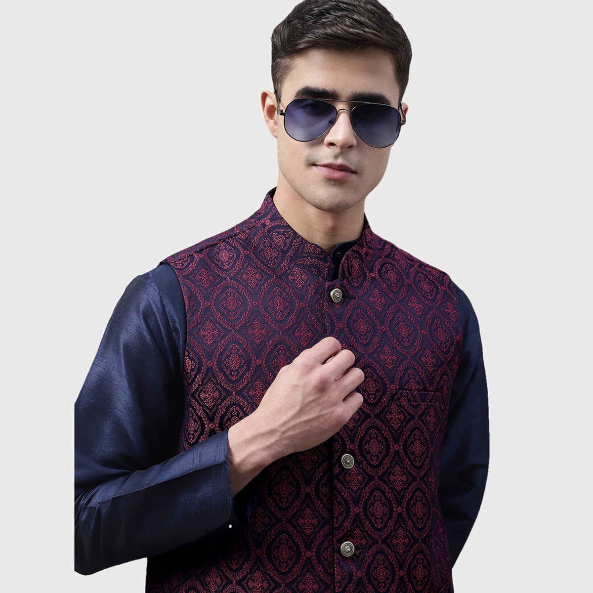 Jompers Men's Waistcoat | Jowc 4072 | Maroon - L