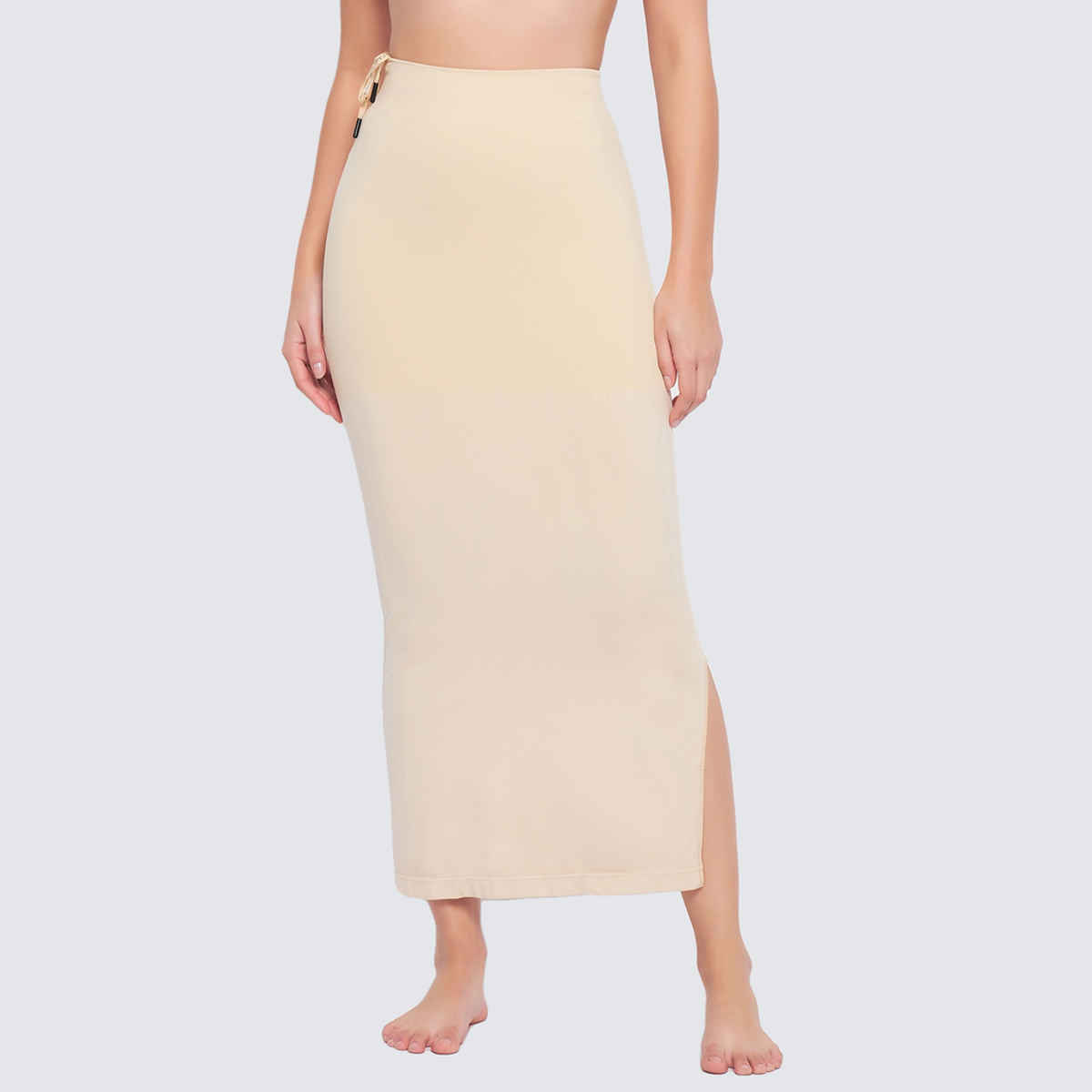 Clovia Saree Shapewear Petticoat With Drawstring (Beige - M)