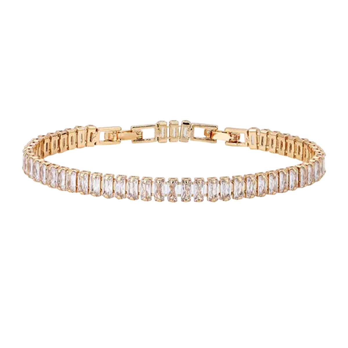 Carlton London Gold Plated with CZ Adjustable Wrapround Bracelet | FJB4175